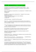 PURE MONOPOLY EXAM Q&A