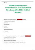 Balanced Body Pilates Comprehensive Test 2025&vert; Brand New Exam With 100&percnt; Verified Answers
