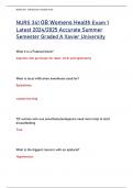 NURS 341 OB Womens Health Exam 1  Latest 2024&period;2025 Accurate Summer  Semester Graded A Xavier University