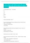 Workday HCM Core Final Exam Review Questions And All Correct Answers 2025 Updated&period;