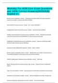 Workday Pro HCM Core Exam Questions and 100&percnt; Correct Answers&lpar;20252026&rpar; Graded A&plus;&period;