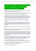 C790 NURSING INFORMATICS &lpar;WGU&rpar; THEORIES AND MODELS EXAM QUESTIONS AND ANSWERS