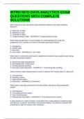 INTRO INTO DATA ANALYTICS EXAM QUESTIONS WITH COMPLETE SOLUTIONS
