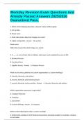 Workday Revision Exam Questions And Already Passed Answers 20252026 Guaranteed Pass&period;