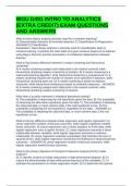 WGU D491 INTRO TO ANALYTICS &lpar;EXTRA CREDIT&rpar; EXAM QUESTIONS AND ANSWERS