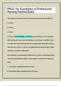 PNLE I for Foundation of Professional Nursing Practice Exam With Solutions