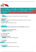 Organic Chemistry Module 8 Portage 219 TEST EXAM FINALS QUESTIONS WITH VERIFIED SOLUTIONS