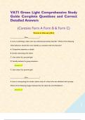 VATI Green Light Comprehensive Study Guide Complete Questions and Correct Detailed Answers  