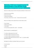 Workday HCM Core Supplemental for Administrators Final Review Exam Questions Answered Correct 20252026&period;