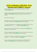 LEAF Certification  UPDATED   Exam  Questions and CORRECT Answers