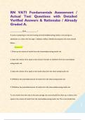 RN VATI Fundamentals Assessment &sol; Actual Test Questions with Detailed Verified Answers & Rationales &sol; Already Graded A&period; 