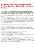ATI Mental Health Nursing Review 2025 Practice Questions & Rationales for Exam Success&period;pdf