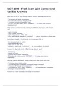 MGT 4394 - Final Exam Study Guide