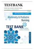 Test Bank - Introductory Maternity and Pediatric Nursing&comma; 5th Edition &lpar; Nancy Hatfield&semi; Cynthia Kincheloe&comma; 2025&rpar; &comma;Latest Edition&vert;&vert;All Chapters 1-42
