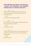 VATI RN Maternal Newborn Assessment &sol; Actual Test Questions with Detailed Verified Answers &sol; Already Graded A&period;