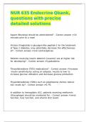 NUR 635 Endocrine Qbank&comma; questions with precise detailed solutions