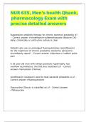 NUR 635&comma; Men&rsquo;s health Qbank&comma; pharmacology Exam with precise detailed answers 