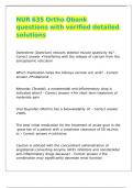 NUR 635 Ortho Qbank questions with verified detailed solutions 