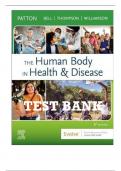 Test Bank for The Human Body in Health & Disease&period; 8th Edition by Patton&comma; Bell&comma; Thompson &vert;978-0323734141&vert; All Chapters&vert; Complete Guide&vert;978-0323734141&vert;2025