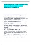 Army Board Study Guide- Army Programs Exam with Questions and Correct Answers 2025 GRADED A&plus;&period;