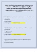 CESGA Certified Environmental&comma; Social and Governance Analyst Exam 2025 &lpar;Actual Exam&rpar; &vert; Featuring Topics such as ESG Integration in Investment Decisions&comma; Corporate Governance&comma; and Sustainability Reporting Standards
