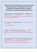 CESGA Exam 2025 &vert; Certified Environmental&comma; Social&comma; and Governance Analyst &vert; Featuring Topics such as ESG Integration in Investment Decisions&comma; Corporate Governance&comma; and Sustainability Reporting Standards