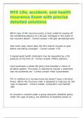 NYS Life&comma; accident&comma; and health insurance Exam &lpar;385 questions&rpar; with precise detailed solutions