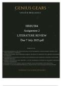 HRBUS84 Assignment 2 LITERATURE REVIEW Due 31 July 2025