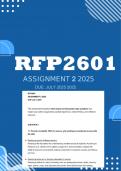 RFP2601 Assignment 2 2025 ANSWERS Due July 2025