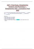 A&P 1 Final Exam&comma; Straighterline   Anatomy and Physiology 1&comma;   Straighterline A&P 1 Cumulative Final   2025  