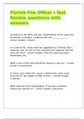 Florida Fire Officer I Test Review questions with accurate answers 