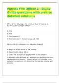 Florida Fire Officer 2 - Study Guide &lpar;410 questions&rpar; with precise detailed solutions