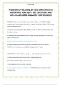 PHLEBOTOMY EXAM QUESTION BANK UPDATED VESION THIS YEAR WITH 550 QUESTIONS AND WELL ELABORATED ANSWERS JUST RELEASED 