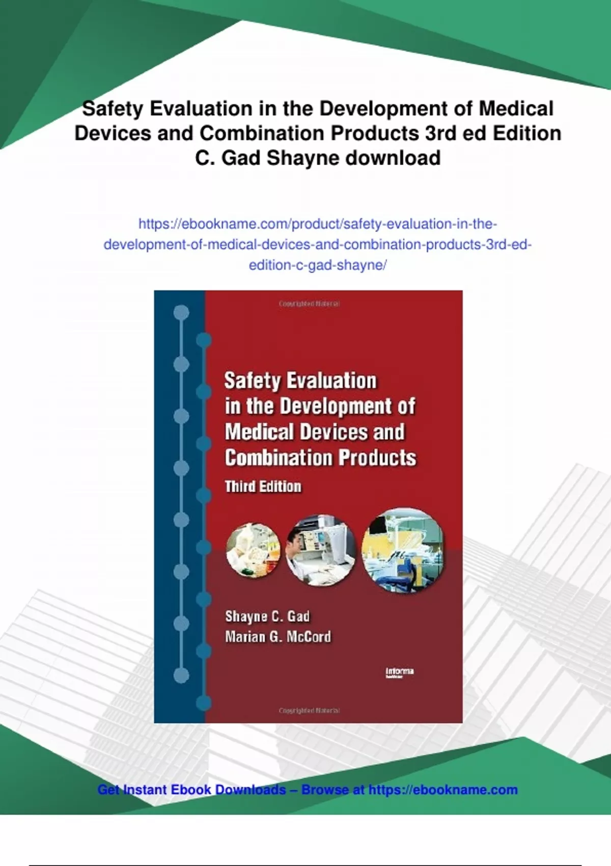 Summary Safety Evaluation in the Development of Medical Devices and ...