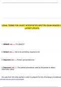 LEGAL TERMS FOR COURT INTERPRETER WRITTEN EXAM GRADED A&plus; LATEST UPDATE&period;