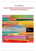 TEST BANK- Advanced Health Assessment & Clinical Diagnosis in Primary Care &lpar;7th Edition&comma;2024&rpar; Joyce E&period; Dains&vert;&vert; WITH CORRECT ANSWERS&vert;&vert;ALL CHAPTERS