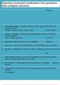 Veterinary Assistant Certification Test questions with complete solutions 