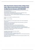 OPC Final Practice Ontario Police College Exam 2025&ndash;2026 Police Foundations and Recruit Training Accurate Real Exam Questions and Verified Correct Answers JUST RELEASED