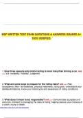 MSF WRITTEN TEST EXAM QUESTIONS & ANSWERS GRADED A&plus; 100&percnt; VERIFIED&period;
