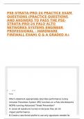PSE-STRATA-PRO-24 PRACTICE EXAM QUESTIONS &lpar;PRACTICE QUESTIONS AND ANSWERS TO PASS THE PSE-STRATA-PRO-24 PALO ALTO NETWORKS SYSTEMS ENGINEER PROFESSIONAL - HARDWARE FIREWALL EXAM&rpar; Q & A GRADED A&plus;