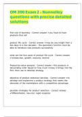 OM 300 Exam 2 &ndash; Nunnelley questions with precise detailed solutions