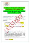 Excel Crash Course Exam from Wall Street Prep - Wall Street Prep Questions and Answers Rated  Grade A&plus; &vert; Latest updated version &lpar; 2025&sol;2026&rpar;