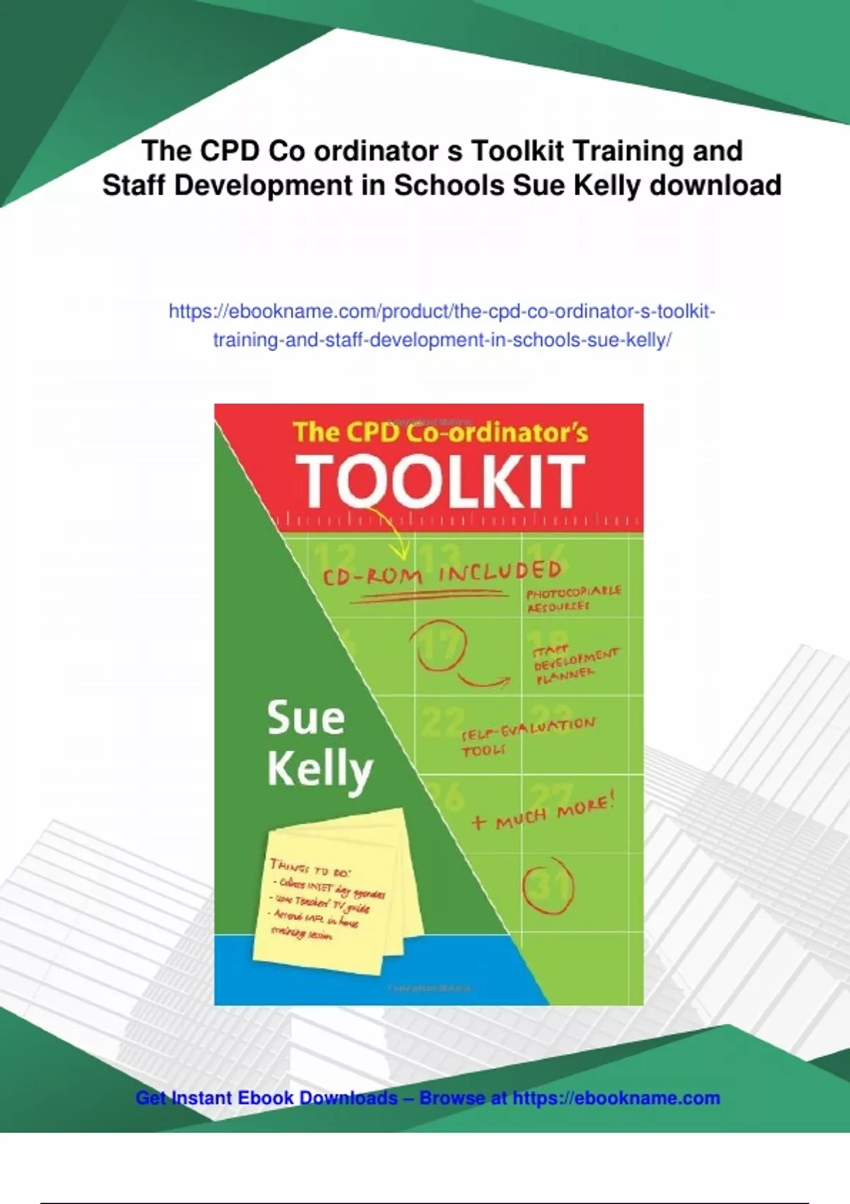 Summary The CPD Co ordinator s Toolkit Training and Staff Development ...