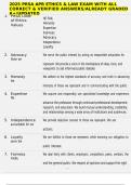 2025 PRSA APR ETHICS & LAW EXAM WITH ALL CORRECT & VERIFIED ANSWERS&sol;ALREADY GRADED A&plus;&sol;UPDATED