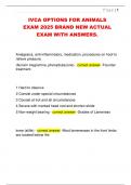 IVCA OPTIONS FOR ANIMALS  EXAM 2025 BRAND NEW ACTUAL  EXAM WITH ANSWERS&period; 