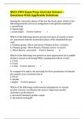 NSCA CSCS Exam Prep&colon; Exercise Science &ndash; Questions With Applicable Solutions