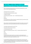 NCLEX 10000 Infant Midterm Exam Questions And Already Passed Answers&period;