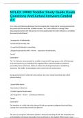 NCLEX 10000 Toddler Study Guide Exam Questions And Actual Answers Graded A&plus;&period;