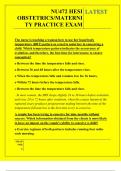 NU472 HESI OBSTETRICS&sol;MATERNITY PRACTICE EXAM QUESTIONS AND ANSWERS 2025