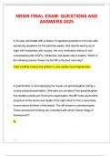 NR509 FINAL EXAM&colon; Latest 2025 Advanced Physical Assessment Questions & answers with complete solutions&period;